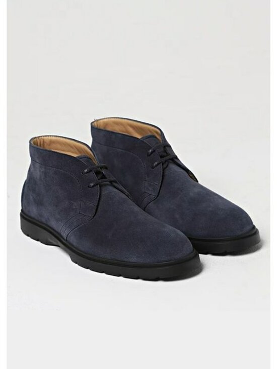 Tod\'s Men’s Blue Suede Desert Round Toe Ankle Boots Size 8.5 (MSRP $775) main image 8